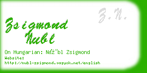 zsigmond nubl business card